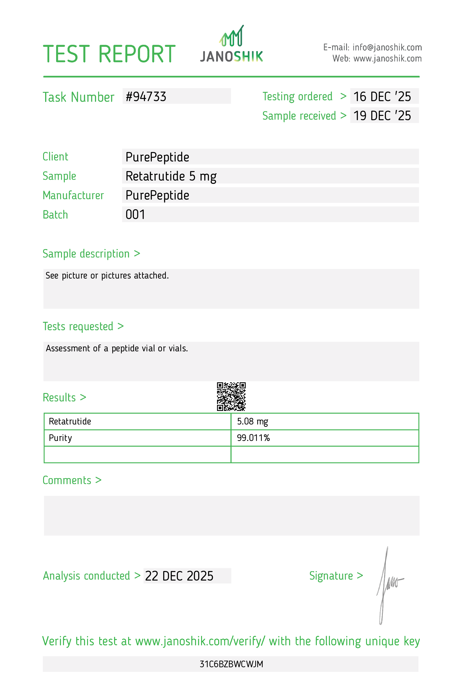 Ретатрутид (Retatrutide) 5mg/10mg PurePeptide